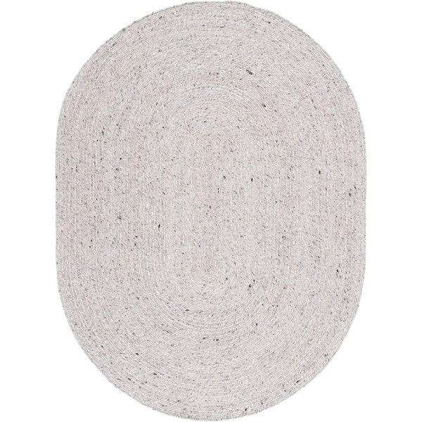 Gracie Oaks Mehik Handmade Hand Braided Wool Gray Rug Wayfair